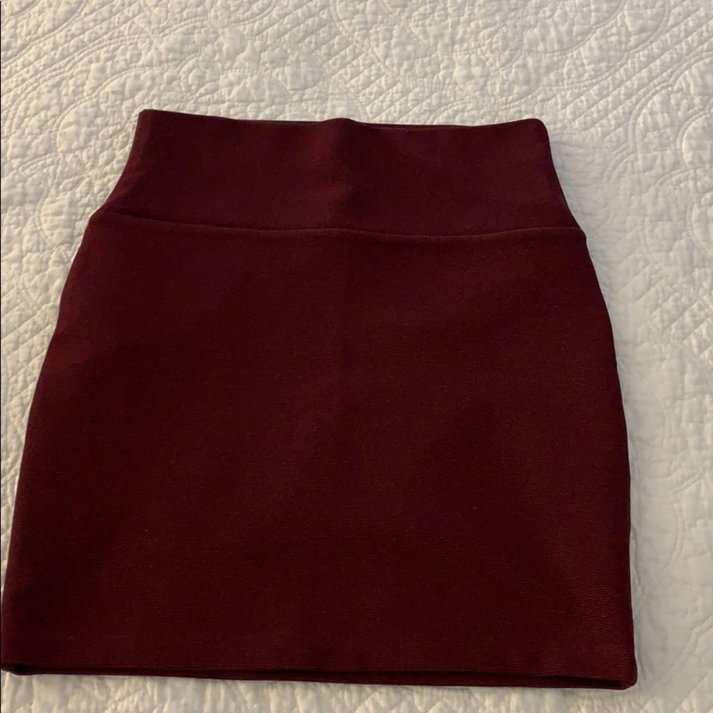 Burgundy skirt